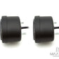 Classic Matte Black Metal Oval Smoked Lens LED Stop / Tail Lights - Pair