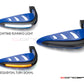 Blue Universal LED Handguards with Integrated Daytime Running Lights + Turn Signals - Cool White / Amber