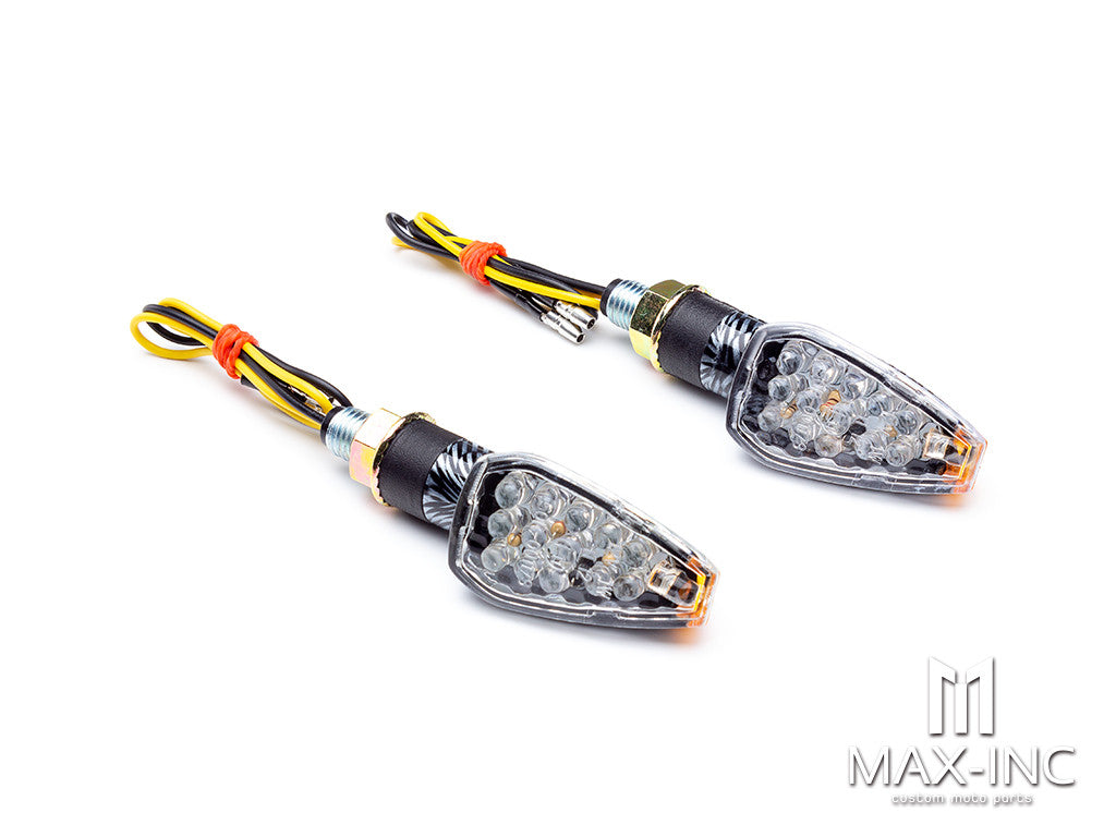 Carbon Pattern Micro LED Turn Signals / Indicators - Small & Bright