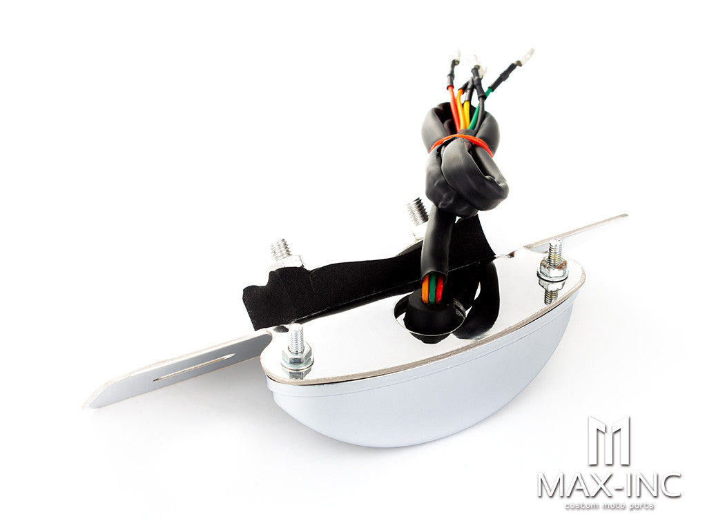 Chrome Oval Integrated LED Stop / Tail Light / Turn Signals