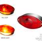 Universal Custom Black Oval Stop / Tail Light - Bulb Type