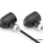 MAX "DERBY" Black + Brass CNC Machined Alum Classic Mini LED Indicators / Turn Signals