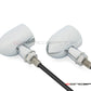 MAX "DERBY" Chrome + Black CNC Machined Alum Classic Mini LED Indicators / Turn Signals