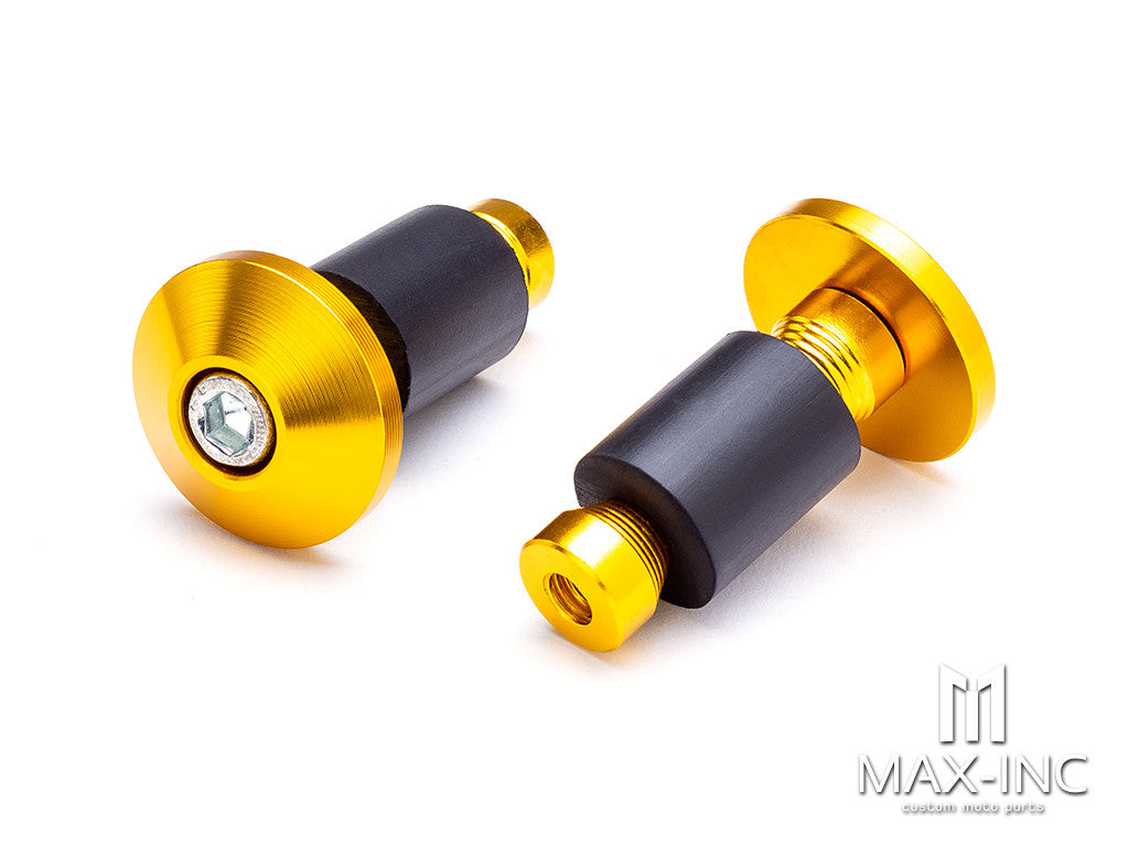 Gold Anodized CNC Machined Aluminum Bar Ends - 7/8"(22mm)