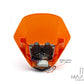 Orange Stealth Supermoto LED Headlight Mask - 20W Fork Mount