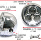 6.75" Chrome Plastic Tri-Beam LED Headlight - 3x3W, ABS Housing, Park/Low/High Beam