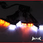 8 Piece Grill Mount LED Emergency Flashing Strobe Light Set - White & Amber