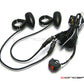 Matte Black Aluminium Bullet Spot / Fog Lights + Complete Wiring Kit + Fork Clamps - 58/59mm