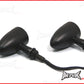 Black Aluminium Torpedo LED Turn Signals / Indicators - Orange Lense