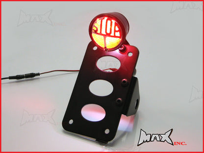 Black Side Axle Mount Miller Replica LED "Stop" Tail Light