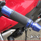 BLUE CNC Machined Aluminium / Rubber Grips With Bar Ends - 7/8