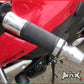 SILVER CNC Machined Aluminium / Rubber Grips With Bar Ends - 7/8