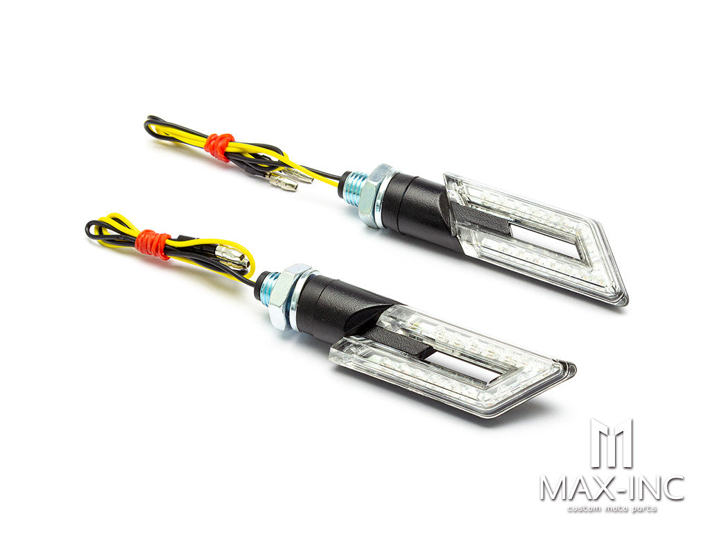 Mini Rear Turn Signals Black Mini Slim LED Turn Signals / Indicators - Emarked