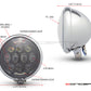 5.75" Bates Style LED Multi Projector Chrome Metal Headlight - 12-24V 80W CREE LED, DRLs for Harley, Custom Bikes, Scramblers, Cafe Racers
