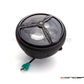 7.7" Matte Black + Contrast Multi Projector LED Headlight + Tri-Prop Grill Cover