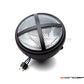 7.7" Matte Black Halogen Headlight + X-Rally Grill Cover for Off-Road Vehicles