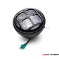 7.7" Matte Black + Contrast Multi Projector LED Headlight + Rukis Grill Cover