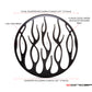 Flame Grill Design 7" Black CNC Aluminum Headlight Guard Cover