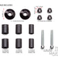 Black Anodized CNC Machined Aluminum Bar Ends - 7/8"(22mm)