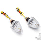 Chrome Mini Arrow Head LED Turn Signals / Indicators - Emarked
