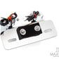 Universal Double Cat Eye Chrome LED Stop / Tail Light - Red Lens