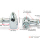 MAX LADZ Chrome CNC Machined Alum Mini Rear LED Indicators / Turn Signals + Running Lights - Red