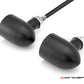 MAX "DERBY" Black + Contrast CNC Machined Alum Classic Mini LED Indicators / Turn Signals