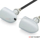 MAX "DERBY" Chrome + Black CNC Machined Alum Classic Mini LED Indicators / Turn Signals