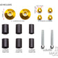 Gold Anodized CNC Machined Aluminum Bar Ends - 7/8"(22mm)