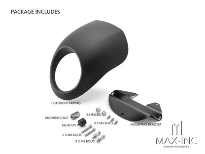 Harley Davidson Sportster Headlight Cowl - Matte Black
