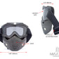Open Face Helmet Bikers Full Face Mask / Goggles - Smoked Lens