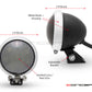 Matte Black + Chrome Mini Bates LED Stop / Tail Light - Smoked Lens