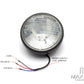 7.7" Matte Black Shorty Metal Headlight - Classic 55W Sealed Beam, 12V Low/High, All-Metal Housing