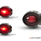 2" Micro Oval CNC Machined Billet Aluminium LED Stop / Tail Light