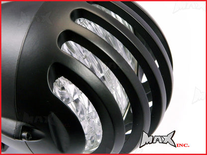 4.5 INCH Matte Black Universal Bird Cage Aluminium Headlight - 55w