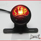 Black Vintage "STOP" Universal Stop / Tail Light - Bulb Type