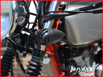 Black Alloy Custom Bird Cage Turn Signals / Indicators