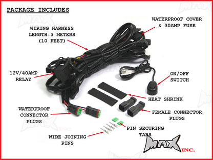 Complete Universal Car Spot / Fog Light Wiring Kit - PLUG N PLAY