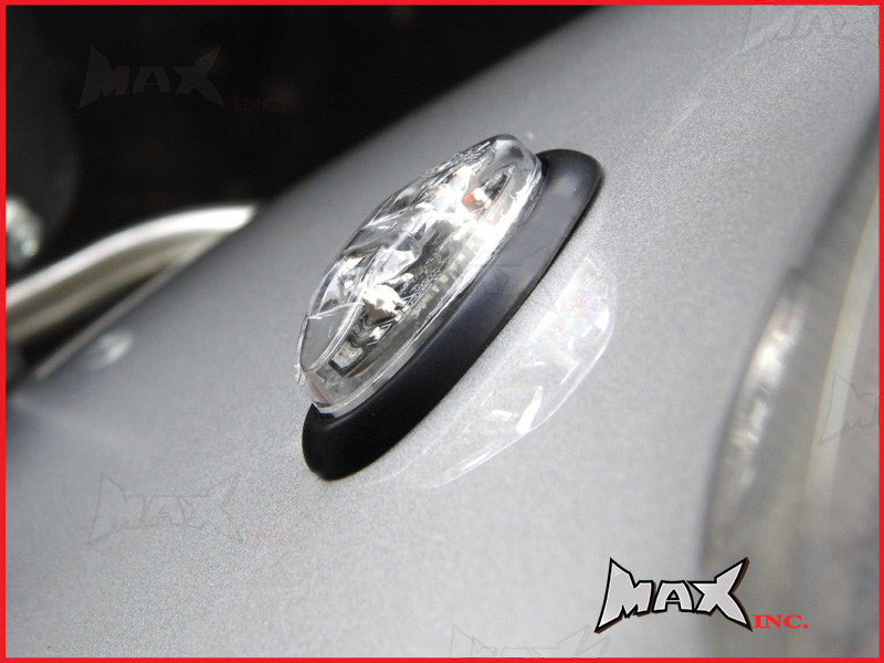 RED 12v Oval Flush Mount LED Mini Marker Lights