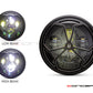 7.7" Matte Black + Contrast Multi Projector LED Headlight + J-Rob Grill Cover