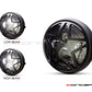 7.7" Matte Black Multi Projector LED Headlight + Big Star Grill Cover-Light Display