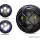 7.7" Matte Black + Contrast Multi Projector LED Headlight + Rukis Grill Cover-Light Display