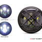 7.7" Matte Black + Contrast Multi Projector LED Headlight + Titan Grill Cover-Light Display
