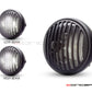 7.7" Matte Black Multi Projector LED Headlight + Vent Grill Cover-Light Display