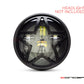 7"Big Star Grill Design Black CNC Aluminum Headlight Guard Cover