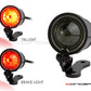 Black CNC Machined Aluminium Vintage LED Stop / Tail Light - Smoked Lens