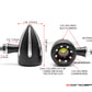 Cyclops Integrated LED Stop/Tail Light + Turn Signal – Black & Contrast Cut CNC Billet Aluminum