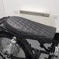 Black Diamond Stitch Universal Scrambler Motorcycle Seat