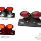 Universal Double Cat Eye Black LED Stop / Tail Light - Red Lens