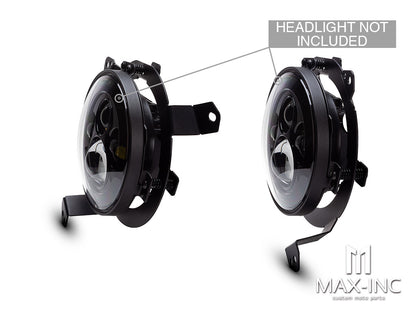 Jeep LED Headlight Upgrade Adapter Brackets - JL, JLU & JT Gladiator